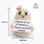 Wool Crocheted Positive Energy Potato Facial Expression Package Wool Fruit