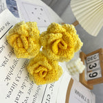 Overturn Pointed Rose Wool Hand-woven Flower Finished Product