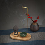 Backflow Incense Burner Incense Holder Ceramic Bowl Aromatherapy Chinese-style Three-piece Set