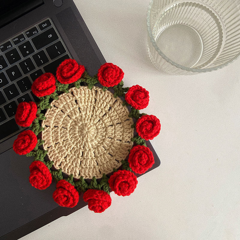 Handmade Diy Woven Bouquet Coaster