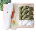 Handmade Knitting Hollow Thread Crystal Shoe Sole Hook Lace Material Package