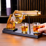Gifts For Men Dad, 10 Oz Whiskey Gun Decanter Set 2 Bullet Glasses - Unique Birthday Pistol Gift Ideas Daughter Son, Personalized Liquor Dispenser - Scotch Bourbon Vodka, Him, Brother Husband
