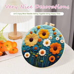 Stamp Wool Felt Painting With Embroidery Frame Material
