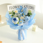 Knitted Wool Flowers Woven Rose Sunflower
