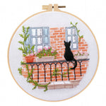 Cat Landscape Embroidery Kit Material Package