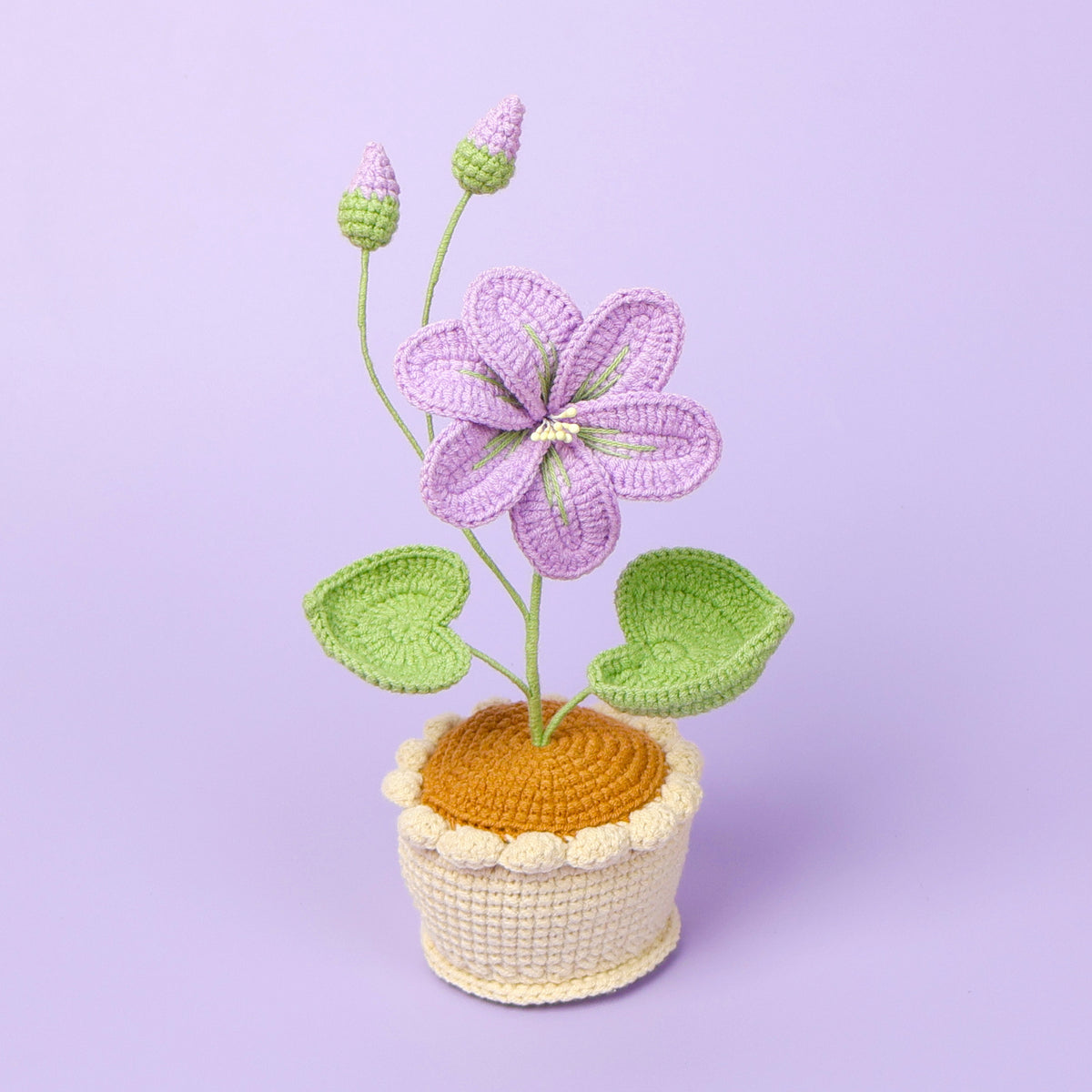 Finished Handmade Wool Woven Home Decoration Tulip Potted Plant
