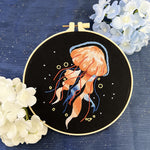 Marine Embroidery Jellyfish Pendant Material Package