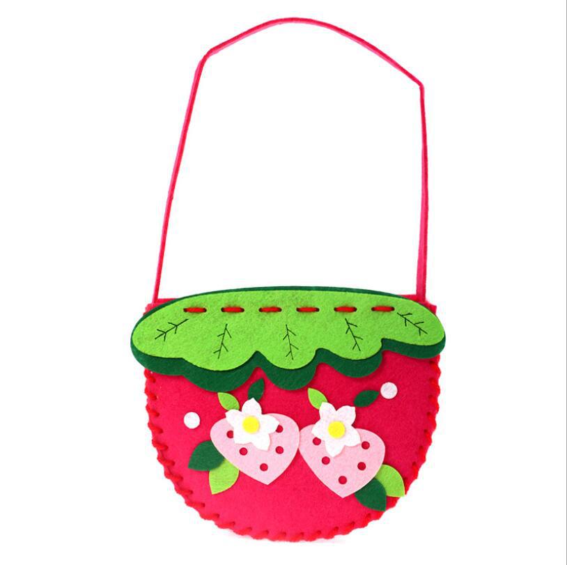 Children's Handmade Bag Non-woven DIY Cartoon Three-dimensional Production Environmental Protection Materials