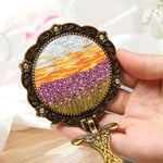 Fabric Makeup Mirror Embroidery Handmade Material Package