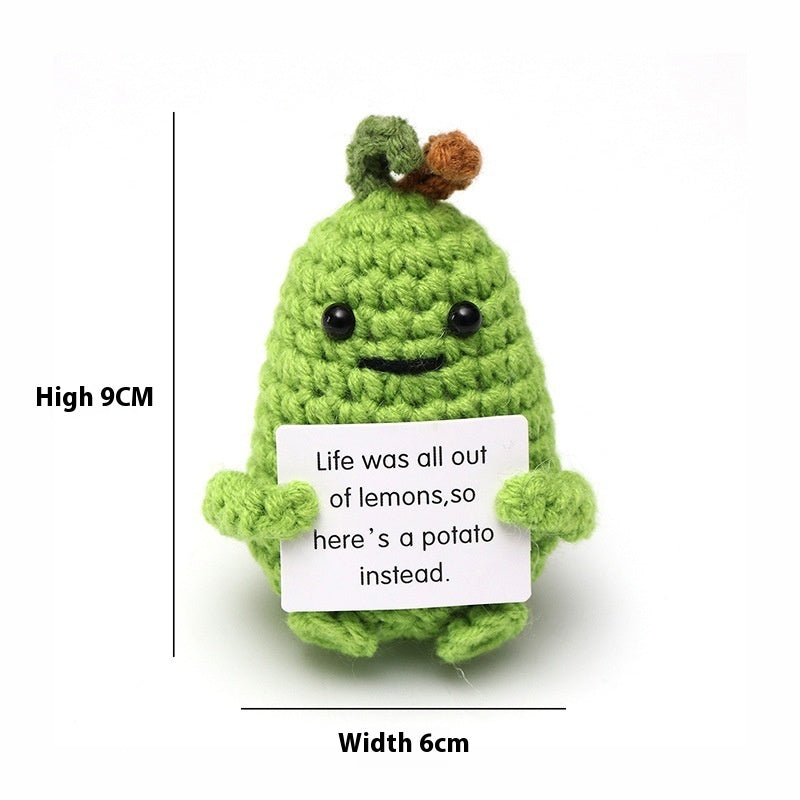 Wool Crocheted Positive Energy Potato Facial Expression Package Wool Fruit