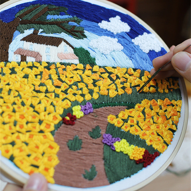 Home Fashion Simple Hand Embroidery Material Package