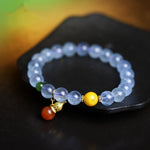 Iced Aquamarine Crystal Bracelet