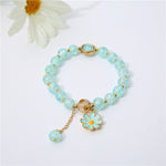 Sunflower Crystal Beaded Bracelet – Cute Daisy Charm Gift for Women