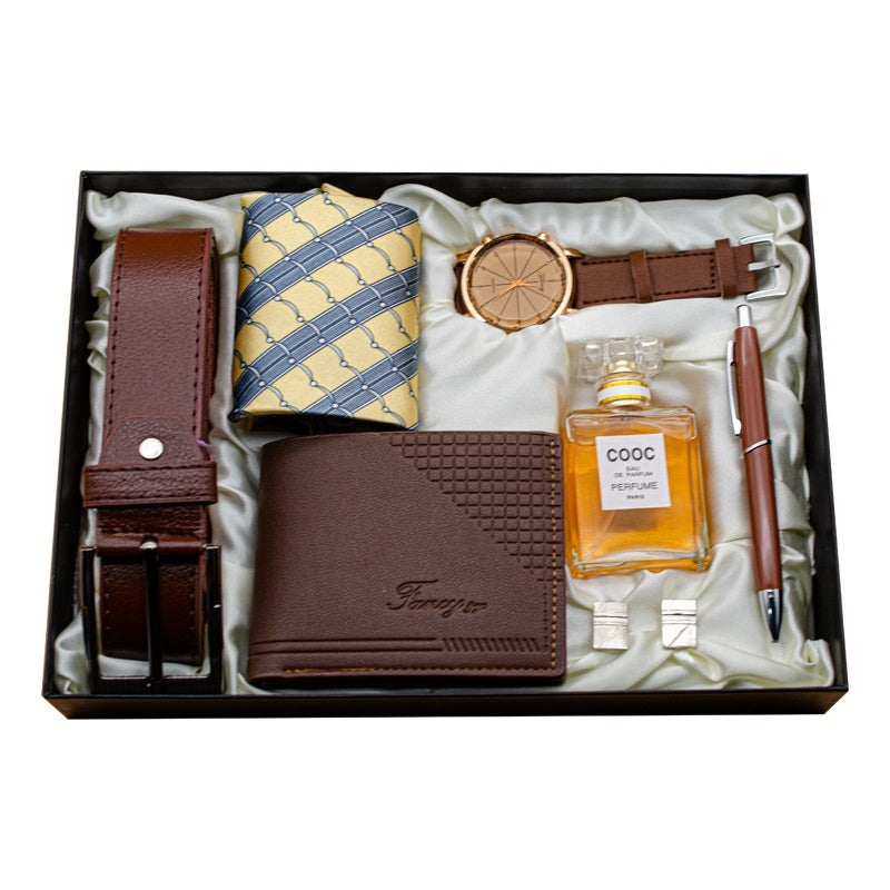 Watch Gift Box Holiday Birthday Gift Practical Simple Men's Large Dial Watch Gift Suit