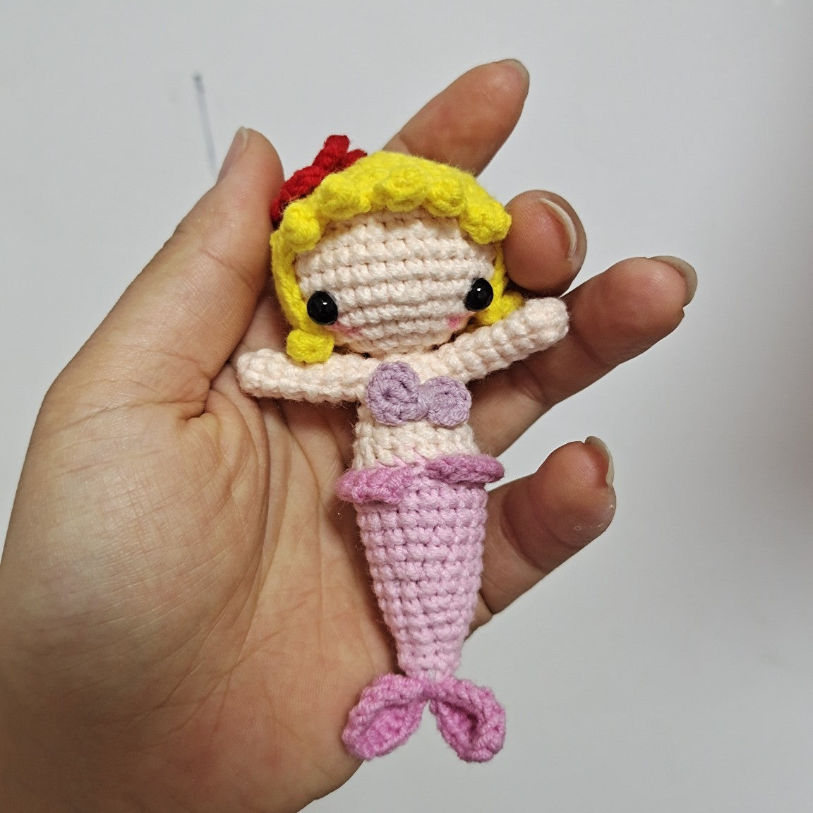 Hand Woven Pendant Finished Wool Doll