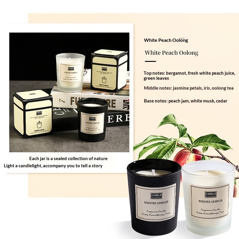 Glass Jar Soy Wax Gift Set Essential Oil Creative Home Decor Smoke-free Aromatherapy Ornament