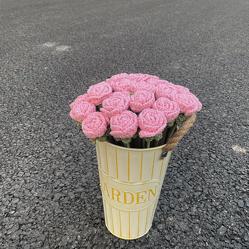 Diy Hand-woven Bubble Rose Bouquet