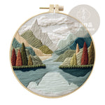 Embroidery Diy Landscape Handmade Cloth Art Material Kit