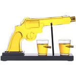 Gifts For Men Dad, 10 Oz Whiskey Gun Decanter Set 2 Bullet Glasses - Unique Birthday Pistol Gift Ideas Daughter Son, Personalized Liquor Dispenser - Scotch Bourbon Vodka, Him, Brother Husband