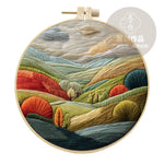 Embroidery Diy Landscape Handmade Cloth Art Material Kit