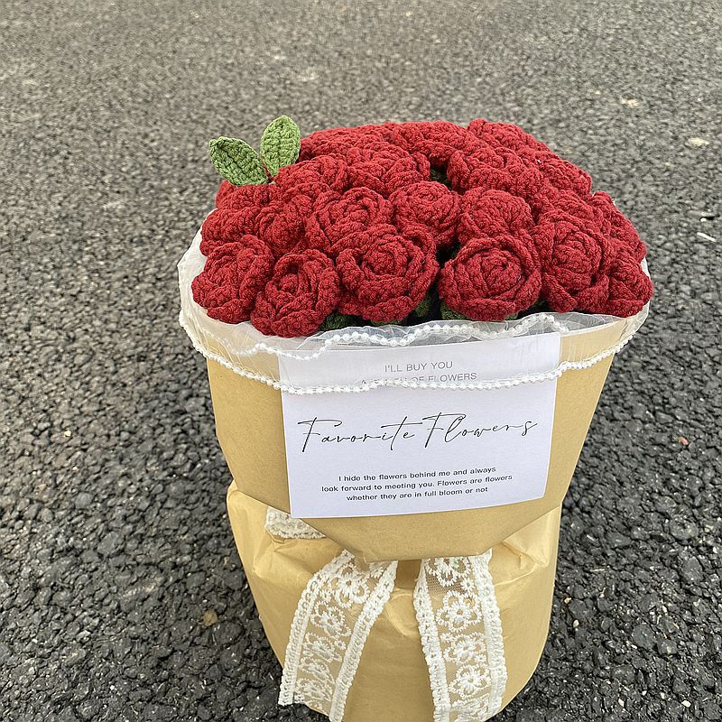 Diy Hand-woven Bubble Rose Bouquet